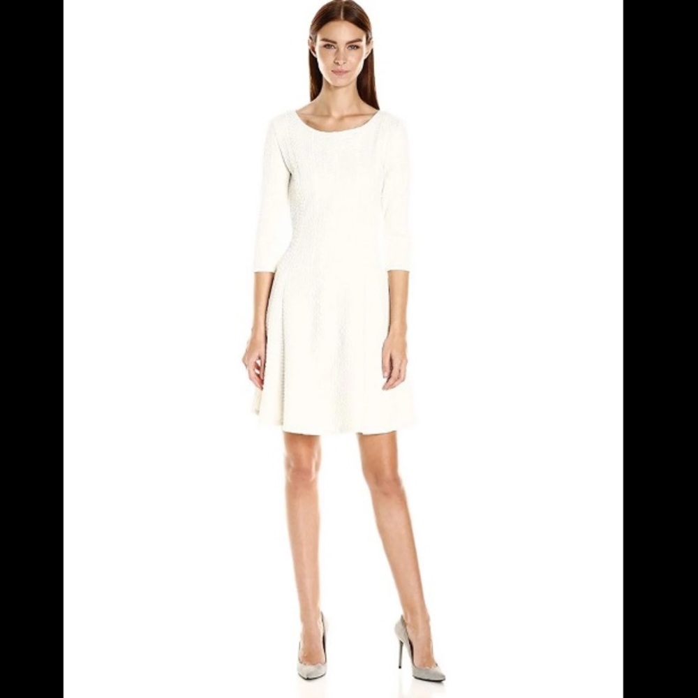 Ivory Fit And Flare Taylor Dress